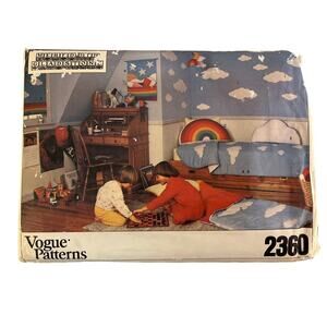 Vogue Sewing Pattern 2360 Meredith Gladstone Cloud Room Rainbow Bed Set UNCUT